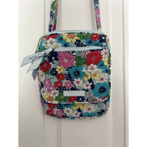 Vera Bradley Handbags - Vera Bradley Far Out Floral Mini Purse Crossbody NWOT